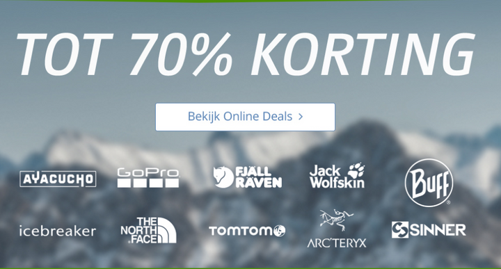 Flashsale outdoorkleding topmerken