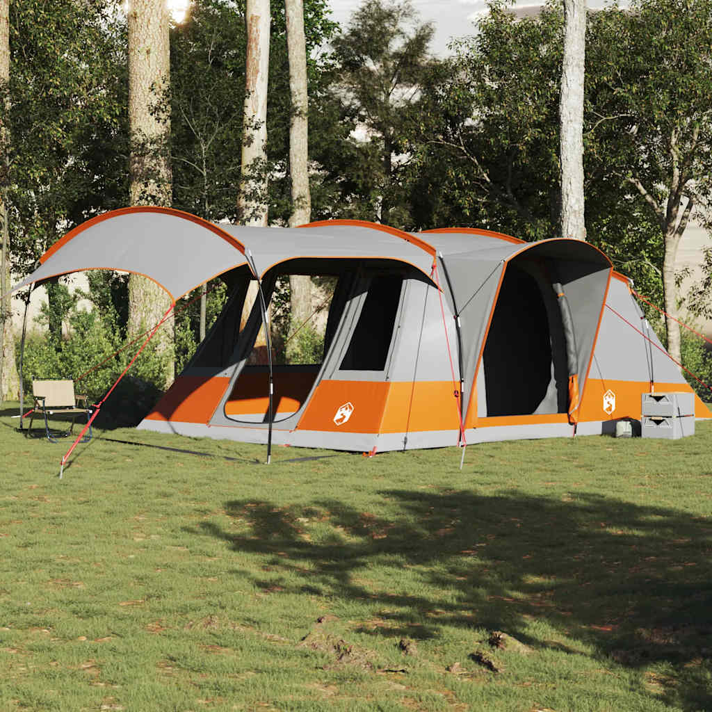 Tunneltent 5-Persoons Waterdicht Grijs En Oranje